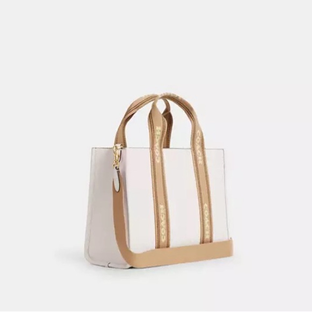 NWT Coach Smith Tote Bag Crossbody Purse CMB10 Chalk Gold Refined Pebble Leather - Picture 2 of 7